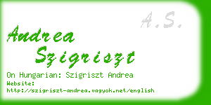 andrea szigriszt business card